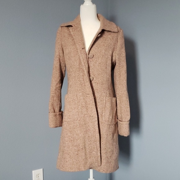 Pink Nausica Mode Designer Wool Coat - Picture 5 of 8